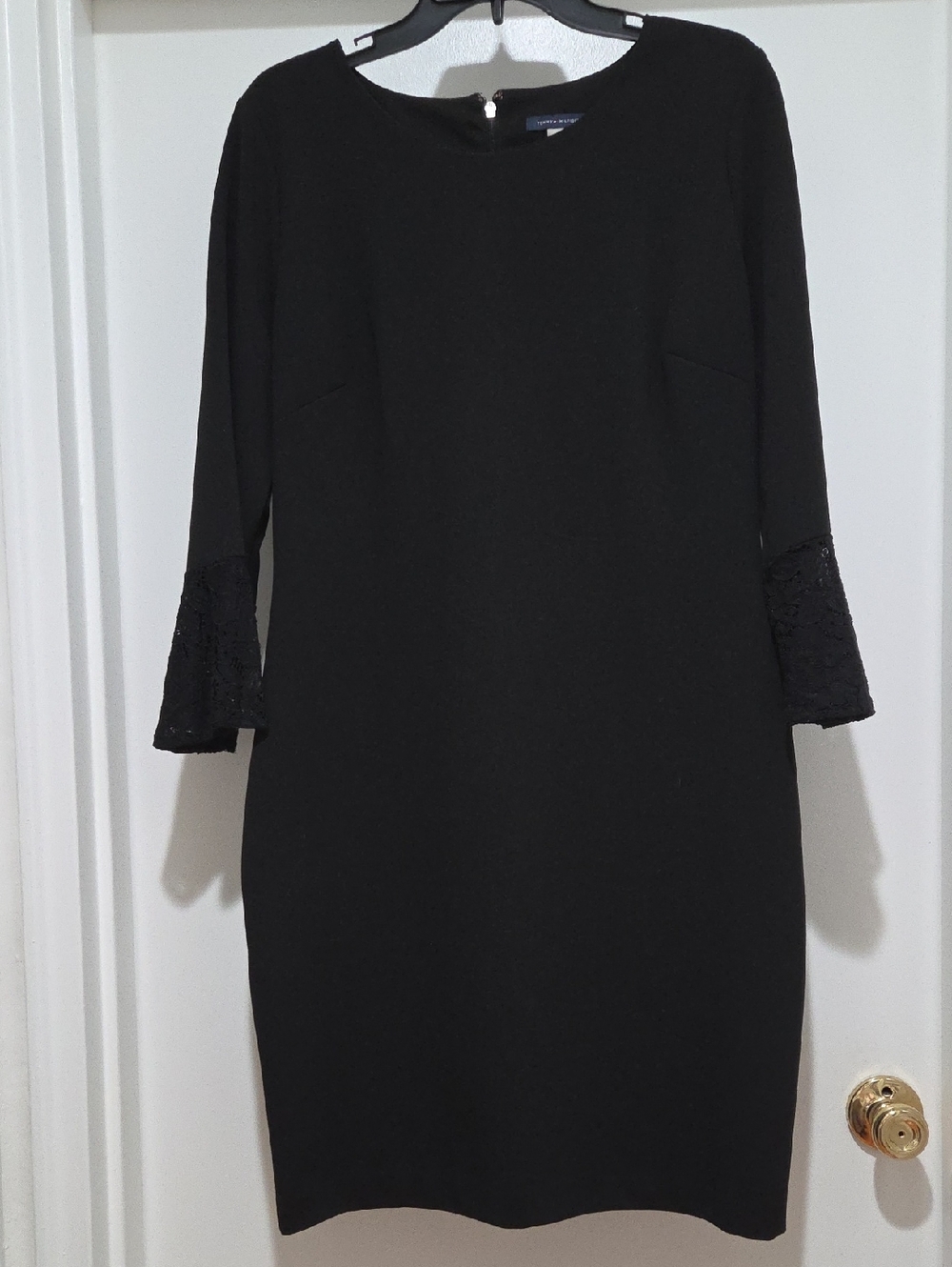 Tommy Hilfiget Black Lace-Cuff Dress